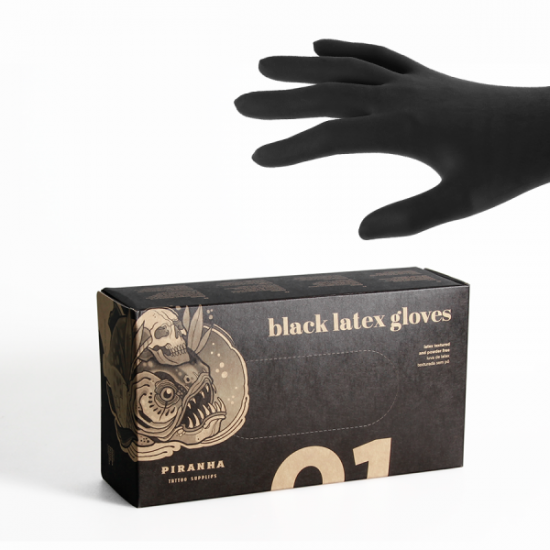 Piranha Latex Black Gloves Piranha Latex Black Gloves